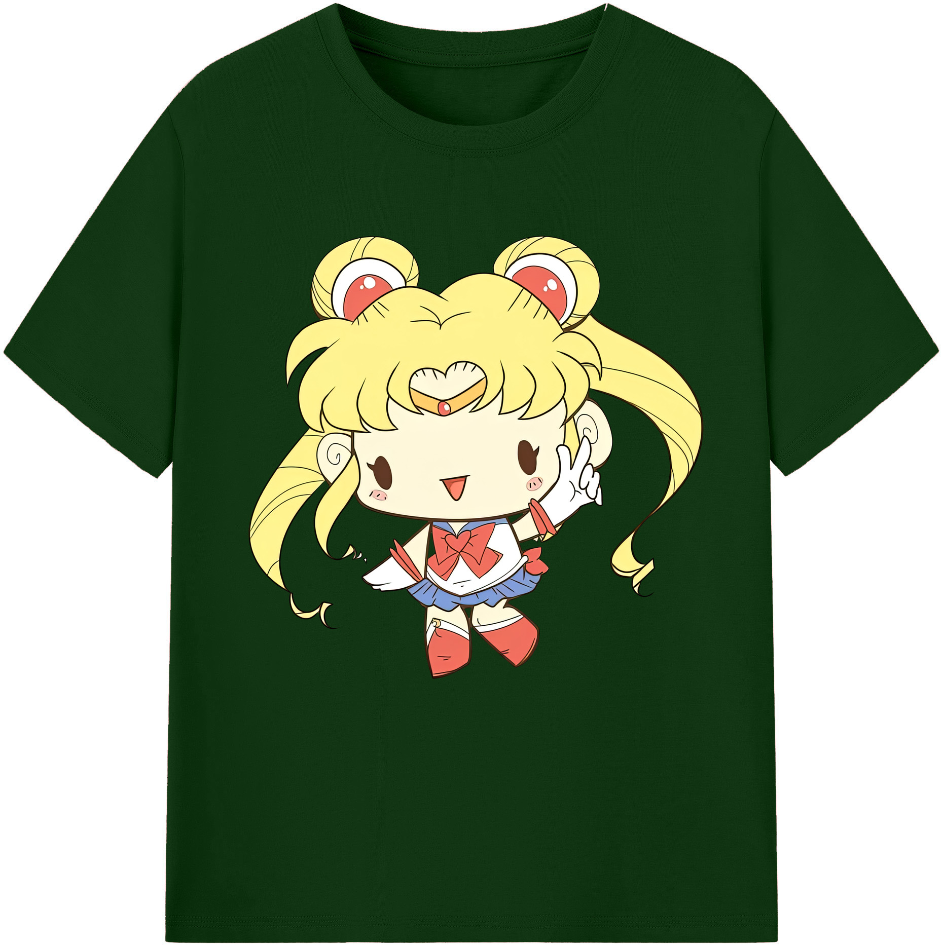 （画像用） 美少女戦士セーラームーン 月野 うさぎ つきの うさぎ Sailor Moon Tsukino Usagi 綿100％半袖Tシャツ（フロントプリント）
